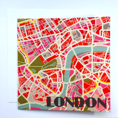 London Light City Map Greeting Card - Hannah Bass