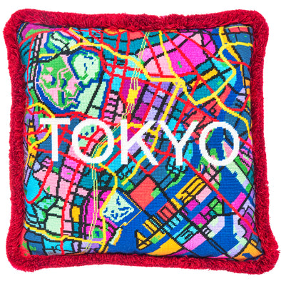 Tokyo Nights City Map Needlepoint Kit